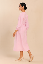 Au Vie Pink & White Gingham Dress – Women’s Summer Fashion Dubai & Qatar